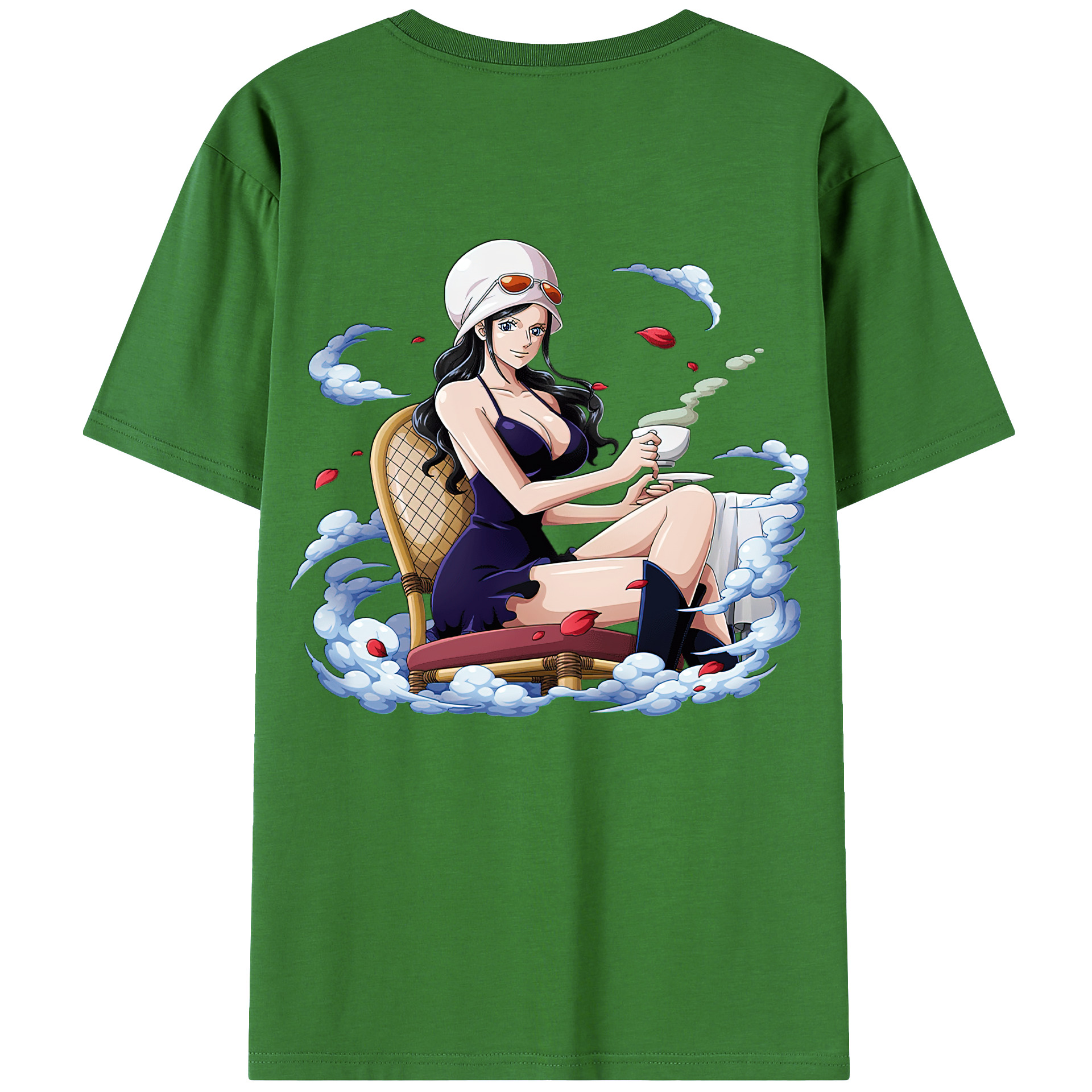 ワンピース ニコ・ロビン ONE PIECE Nico Robin レディース半袖Tシャツ(バックプリント)